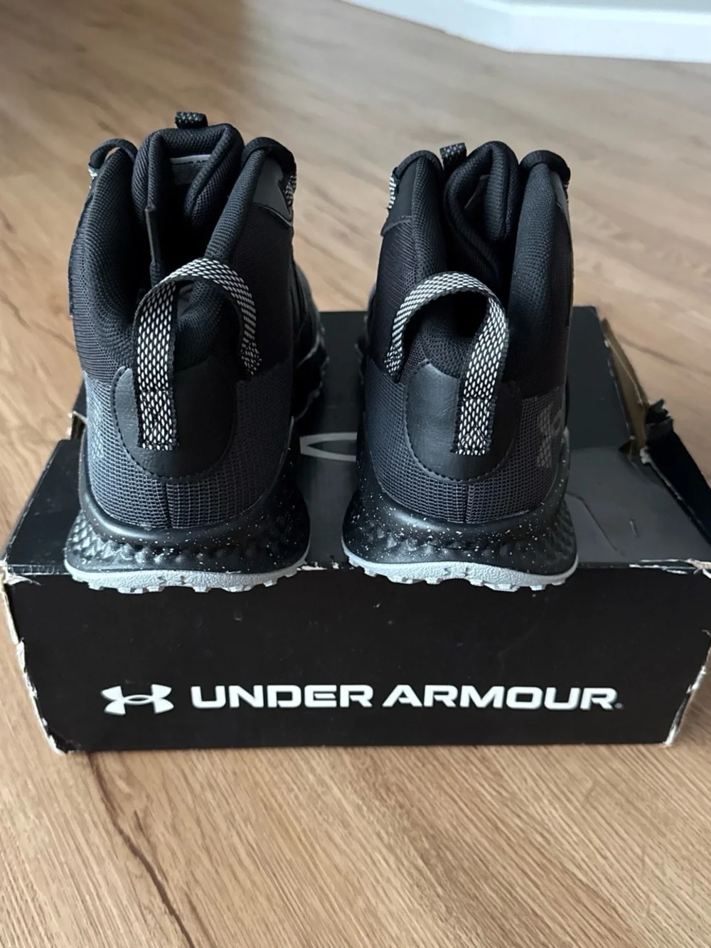 Under Armour Men’s Black and Gray Trail Sneakers
